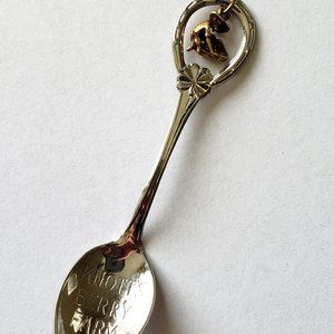 Vintage KNOTT'S BERRY FARM Fort USA Gold Miner Souvenir Collector Spoon